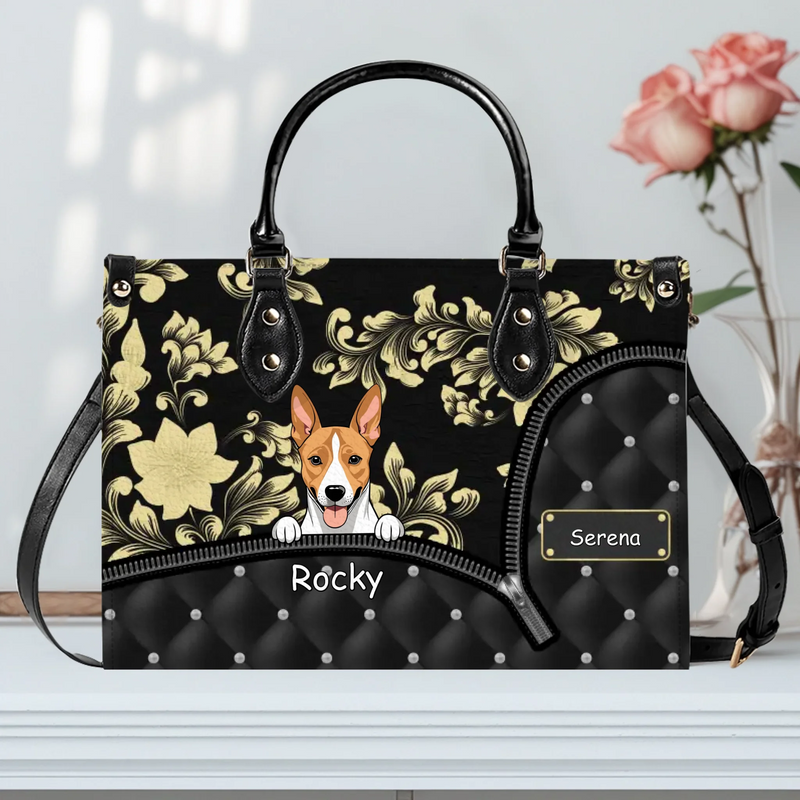 Ornate Floral & Damask Patterned Handbag – Unique Your Pet Art and Names - 89Prints