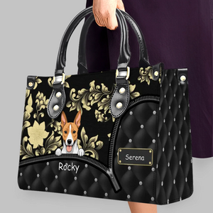 Ornate Floral & Damask Patterned Handbag – Unique Your Pet Art and Names - 89Prints