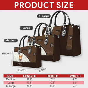 Artistic Graphic Print Designer Handbag - Bespoke Pet Art & Personalized Names - 89Prints