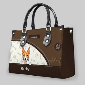 Artistic Graphic Print Designer Handbag - Bespoke Pet Art & Personalized Names - 89Prints