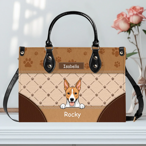 Playful Paw Motif Handbag Best Gifts For Dog Lovers - Custom Pet Art & Name - 89Prints