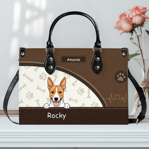Artistic Graphic Print Designer Handbag - Bespoke Pet Art & Personalized Names - 89Prints