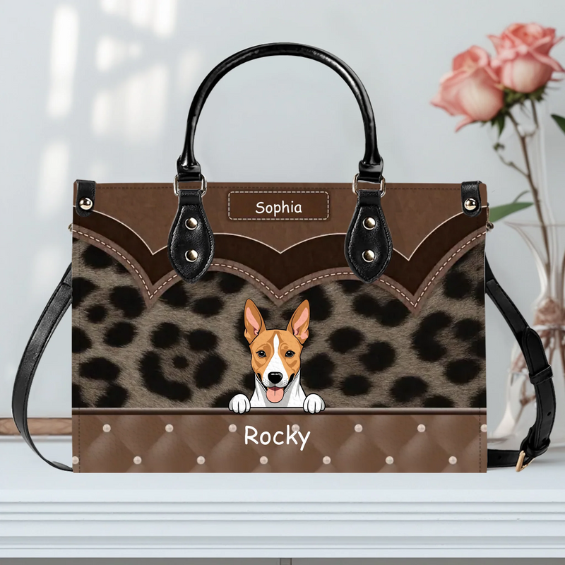 Individualized Wild Leopard Pattern Handbag - Gift Ideas For Dog Lovers - 89Prints