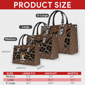 Individualized Wild Leopard Pattern Handbag - Gift Ideas For Dog Lovers - 89Prints