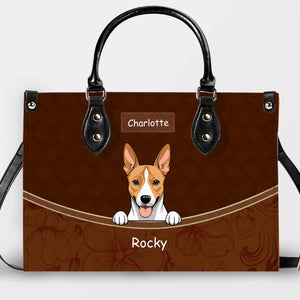 Decorative Floral Motif Handbag For Dog Lovers– Unique Dog Illustration & Names - 89Prints