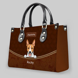 Decorative Floral Motif Handbag For Dog Lovers– Unique Dog Illustration & Names - 89Prints