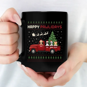 Happy Pawlidays Custom Dog Mug – Heartfelt Dog Lover Gift - 89Prints