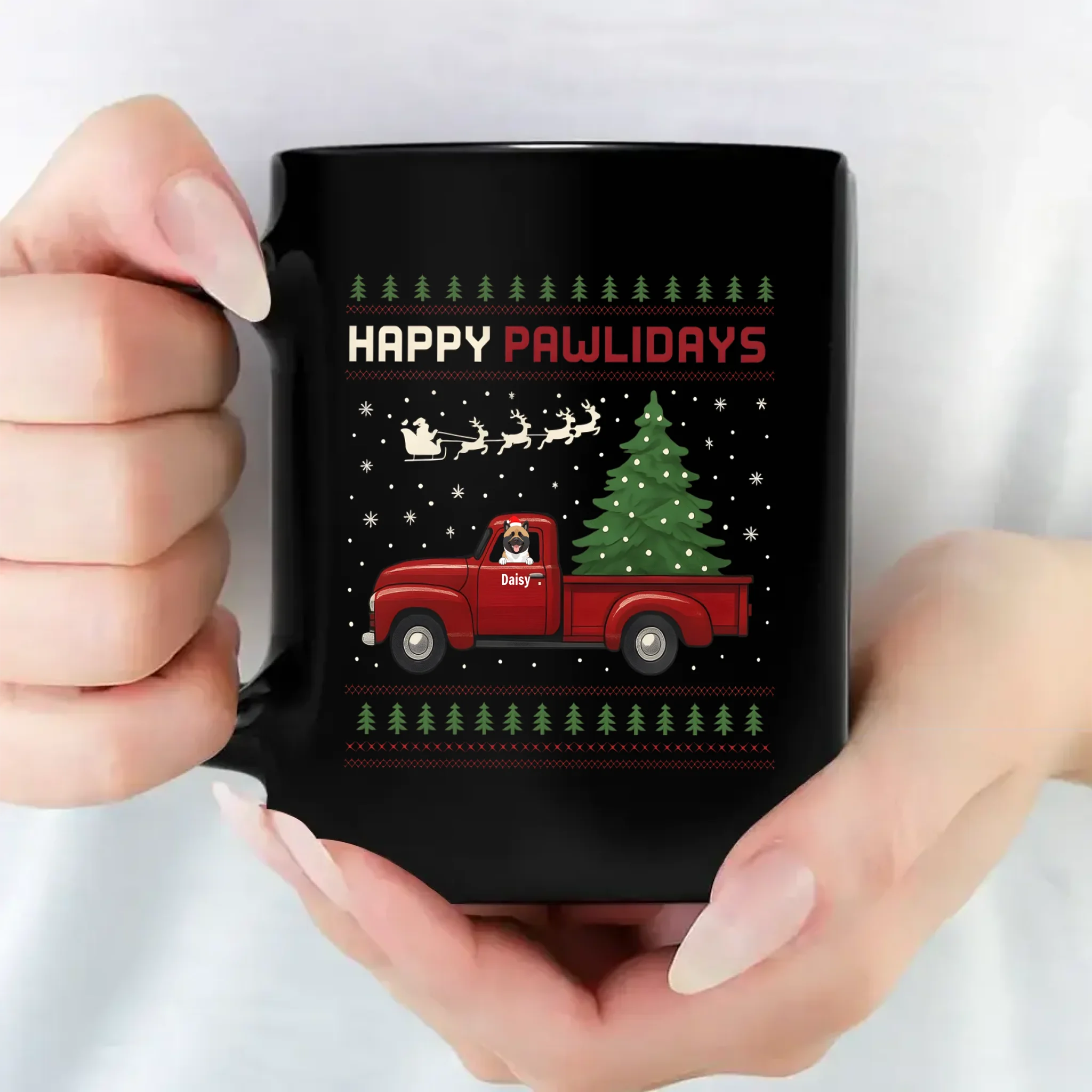 Happy Pawlidays Custom Dog Mug – Heartfelt Dog Lover Gift - 89Prints