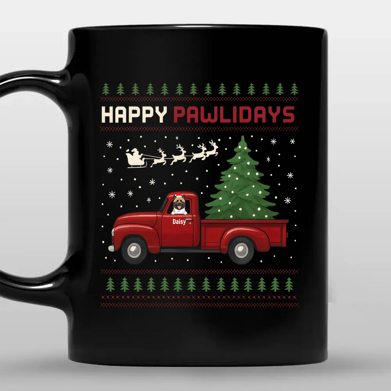 Happy Pawlidays Custom Dog Mug – Heartfelt Dog Lover Gift - 89Prints