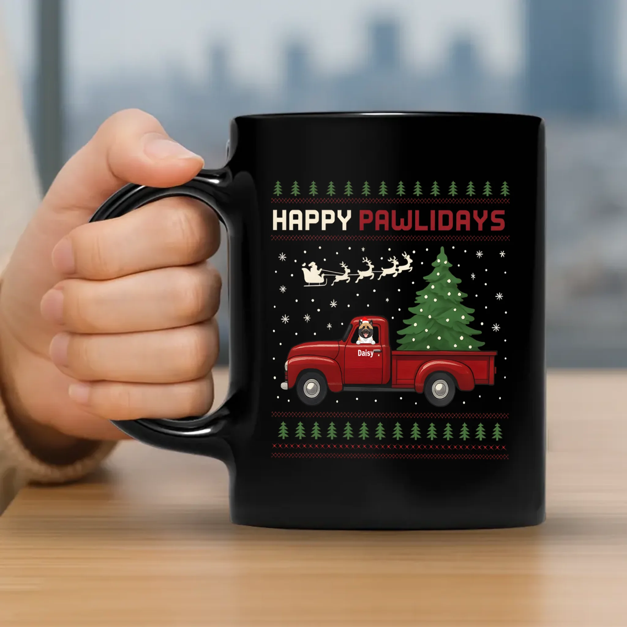 Happy Pawlidays Custom Dog Mug – Heartfelt Dog Lover Gift - 89Prints