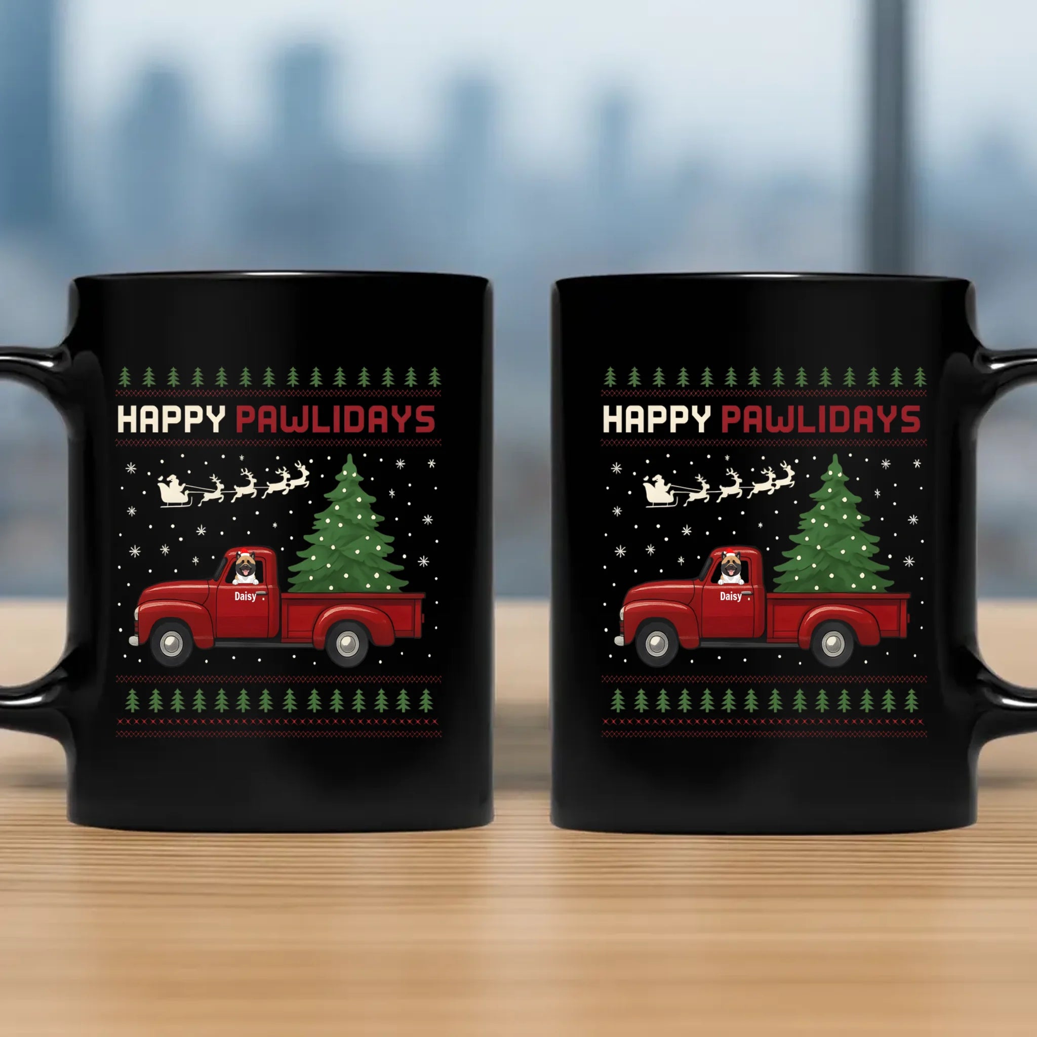 Happy Pawlidays Custom Dog Mug – Heartfelt Dog Lover Gift - 89Prints