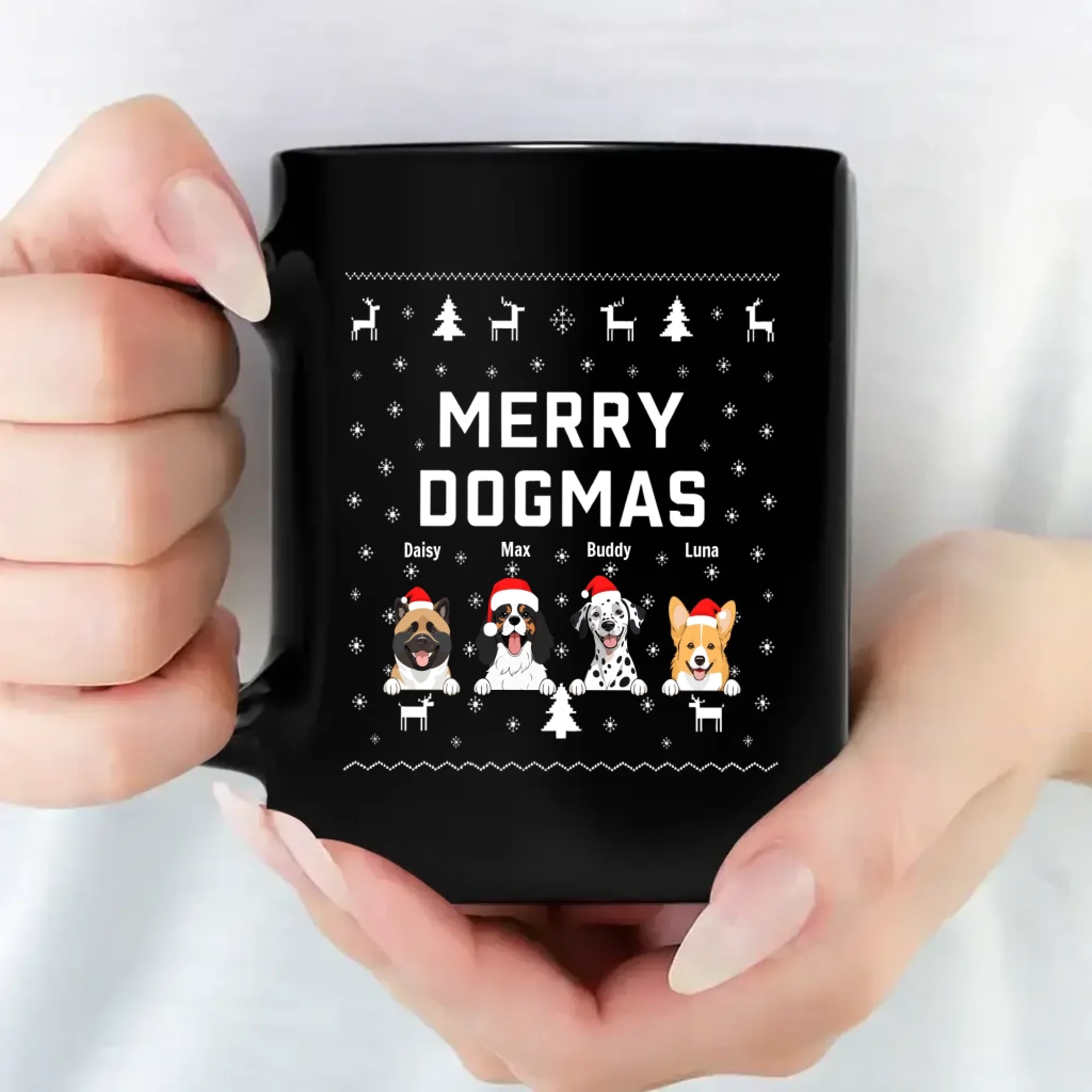 Adorable Christmas Dog Mug - Custom 