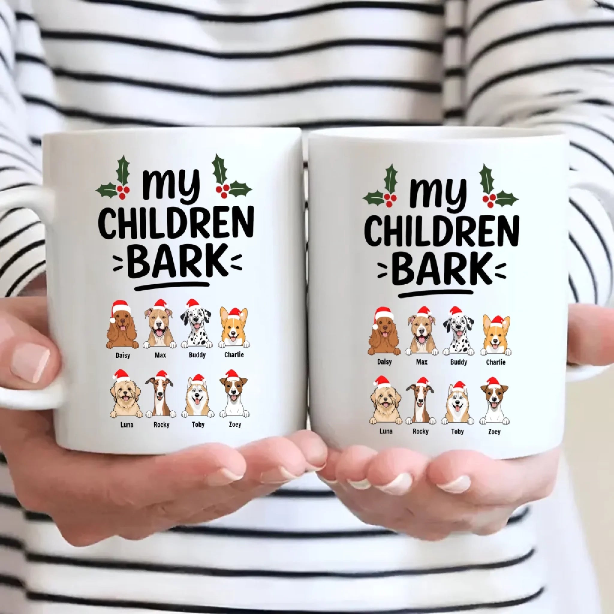 Individualized Christmas Dog Mug - Custom 