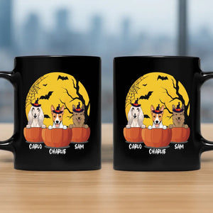 Heartfelt Personalized Halloween Dog Mug – Custom With Pumpkin & Moon Design – 89Prints