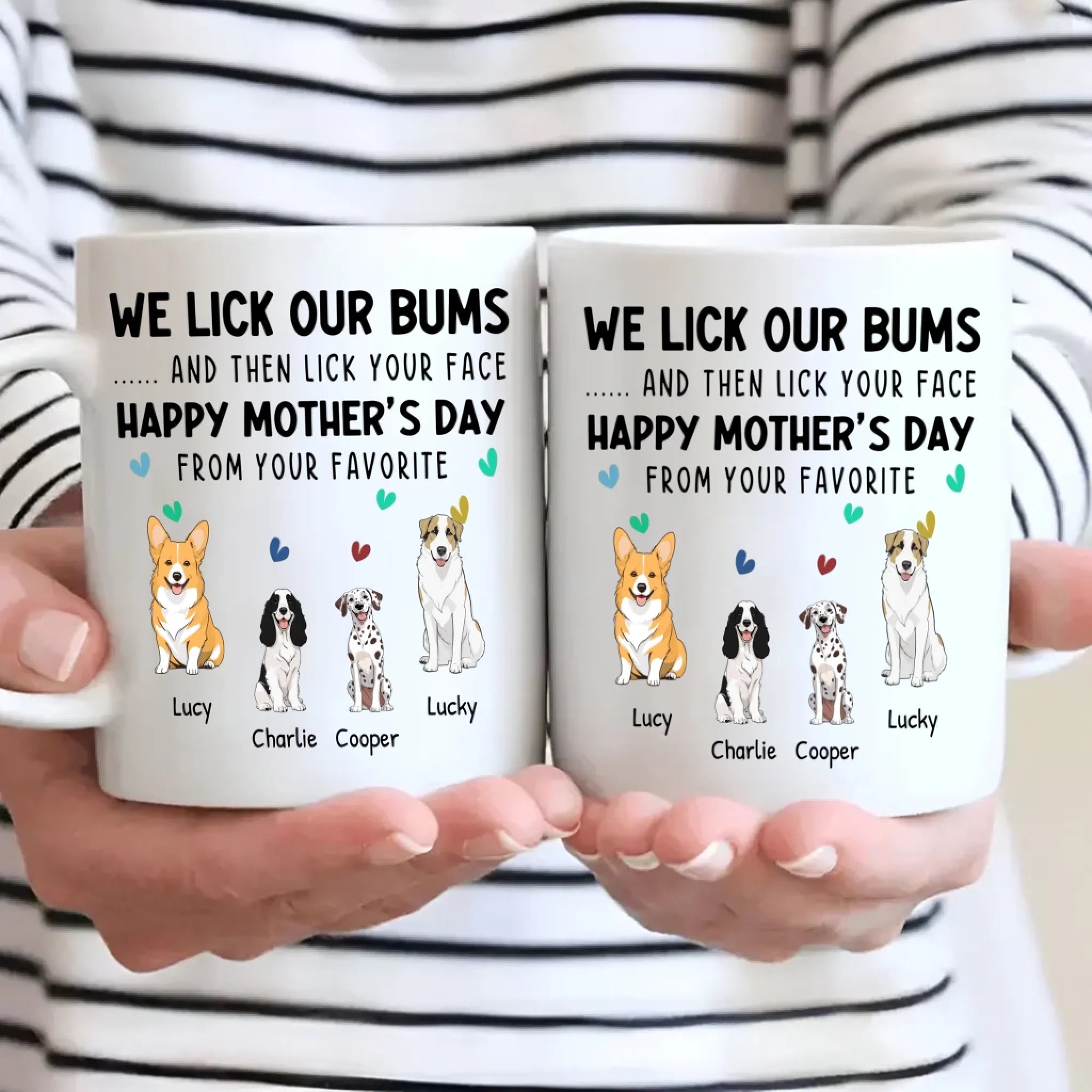 One-of-a-kind Mother's Day Dog Clipart Mug - I Lick My Bum... And Then Lick Your Face- 89Prints