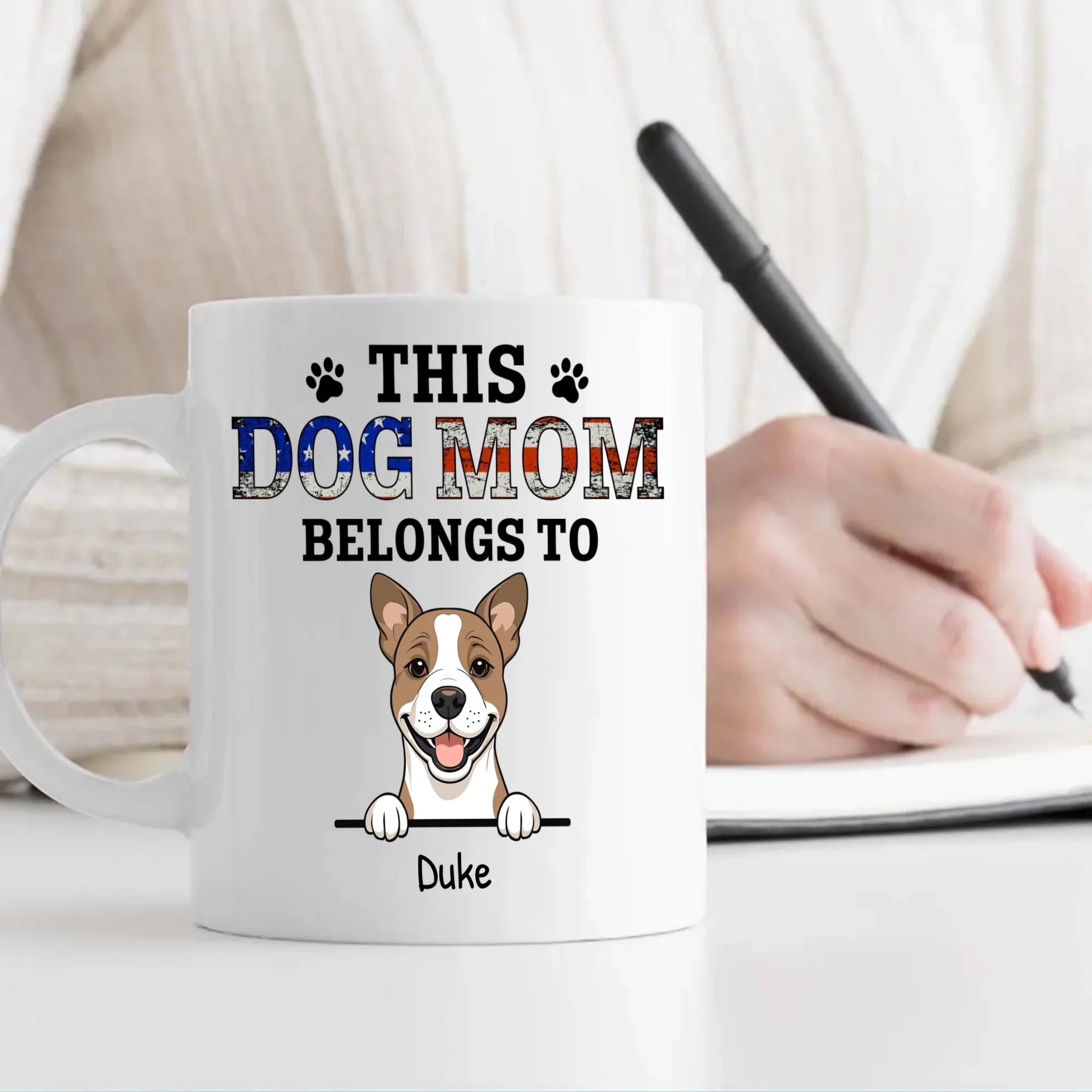 Thoughtful Personalized Dog Mug - This Dog Mom Belongs To - 89Prints