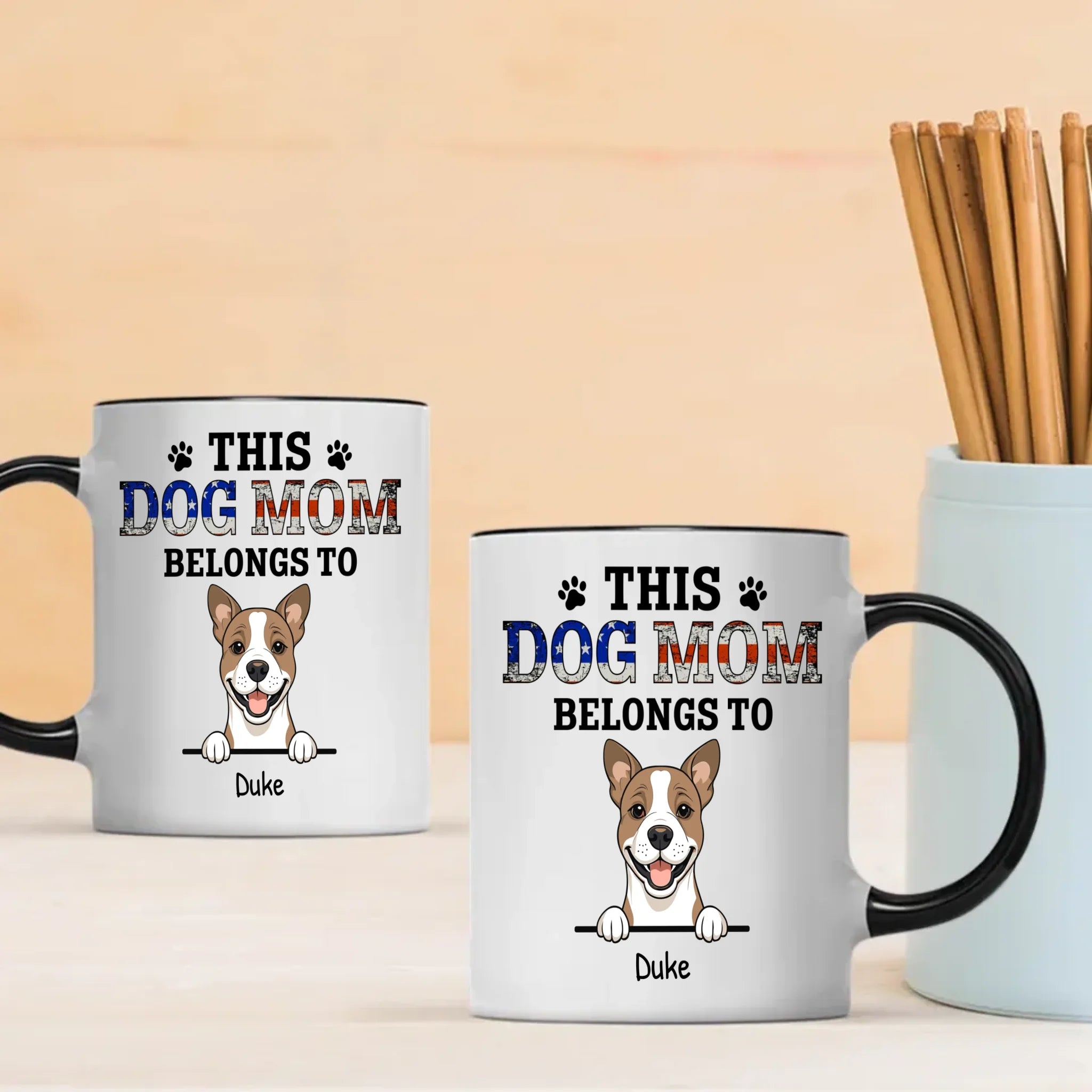 Thoughtful Personalized Dog Mug - This Dog Mom Belongs To - 89Prints