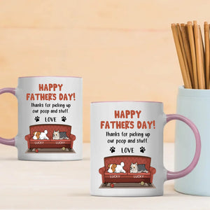 Memorable Father's Day Dog Mug - Thanks For Picking Up Our Poop And Stuff - 89Prints