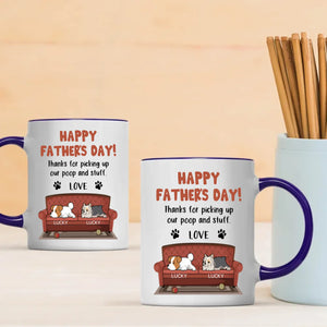 Memorable Father's Day Dog Mug - Thanks For Picking Up Our Poop And Stuff - 89Prints