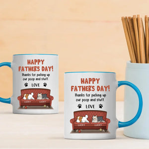 Memorable Father's Day Dog Mug - Thanks For Picking Up Our Poop And Stuff - 89Prints