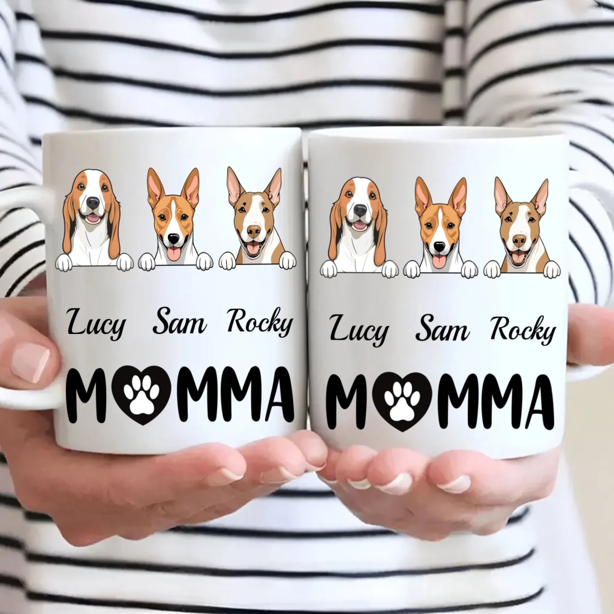 Cherished Momma Dog Mug – Personalized Gift For Dog Lovers - 89Prints