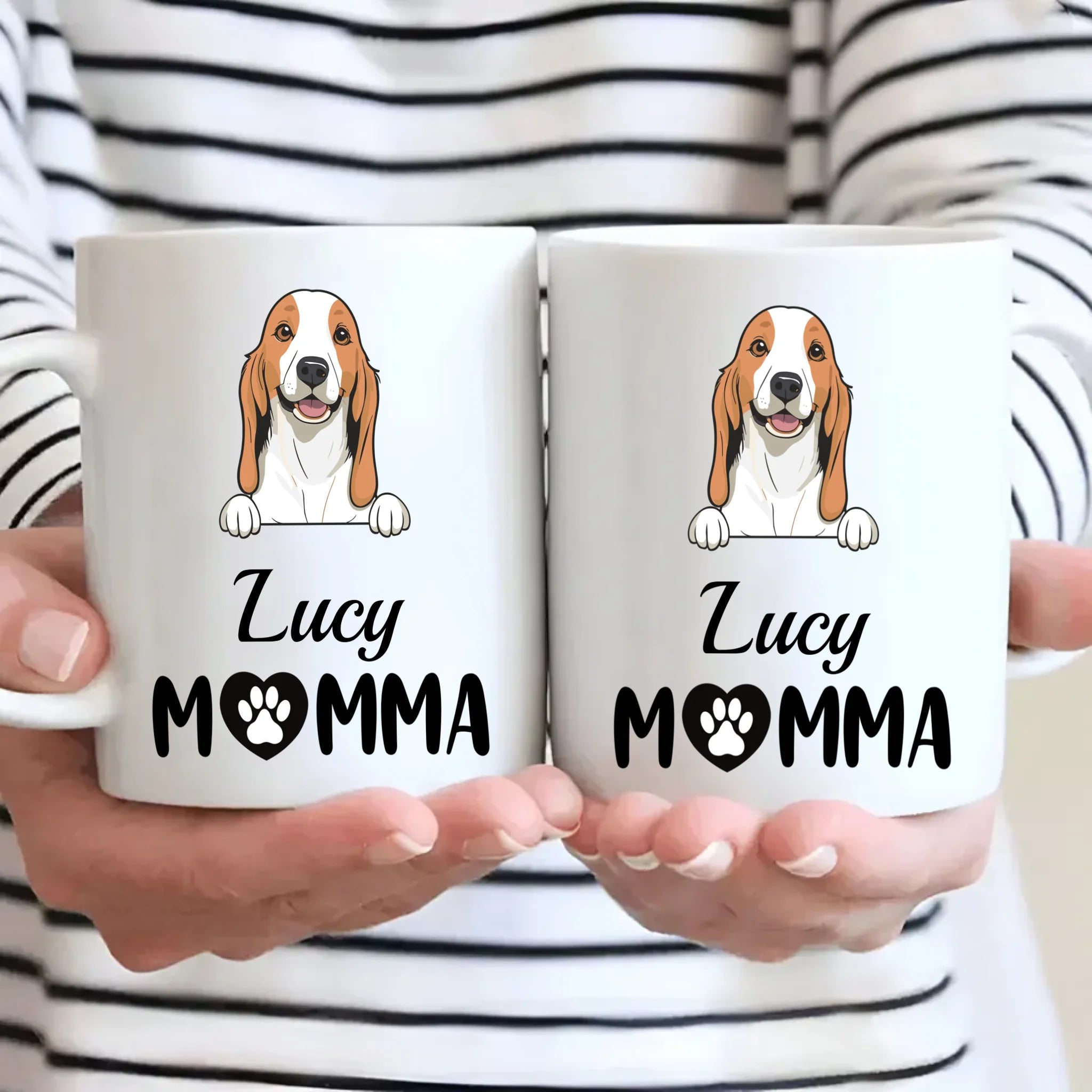 Cherished Momma Dog Mug – Personalized Gift For Dog Lovers - 89Prints