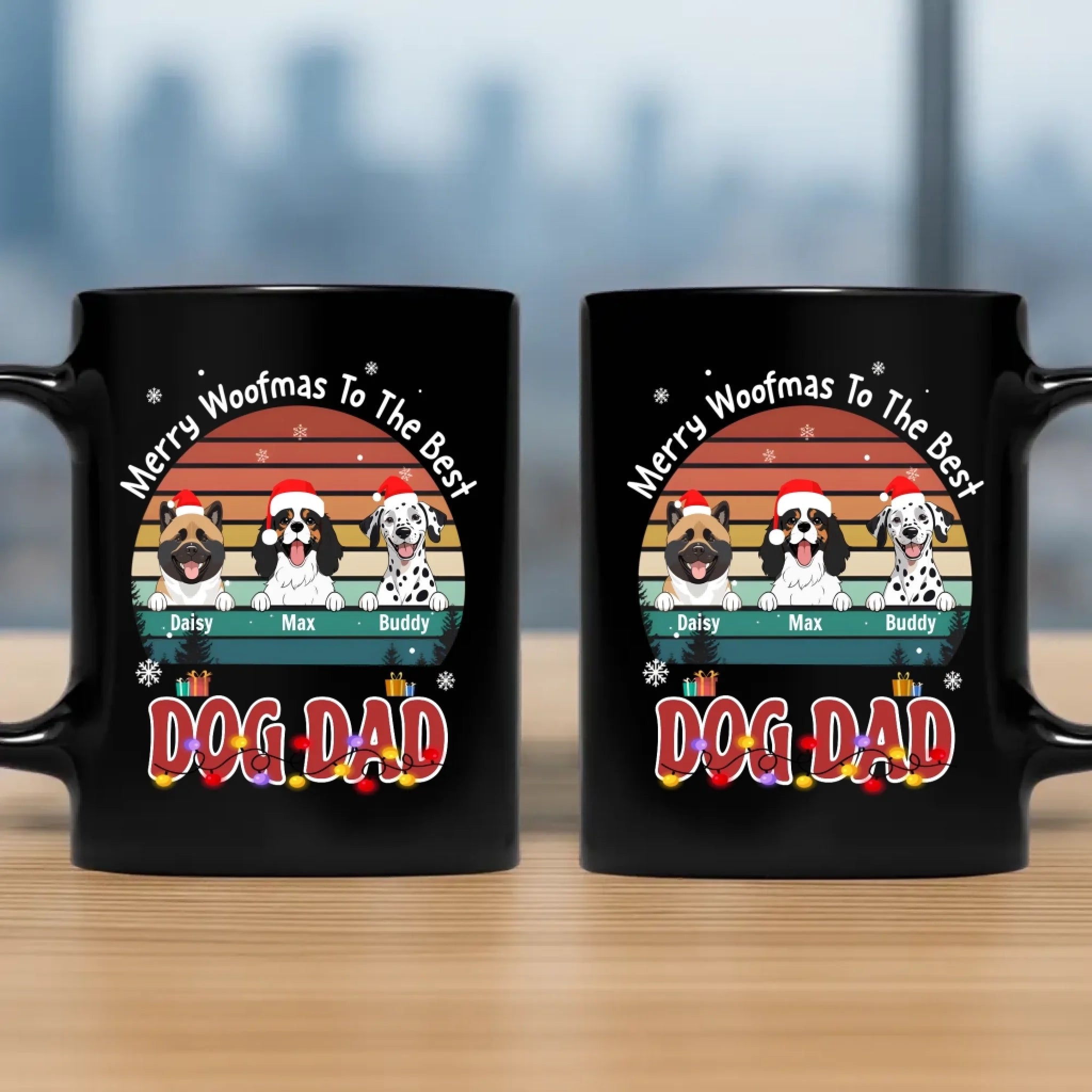 One-of-a-kind Dog Dad Mug - Merry Woofmas To The Best - 89Prints