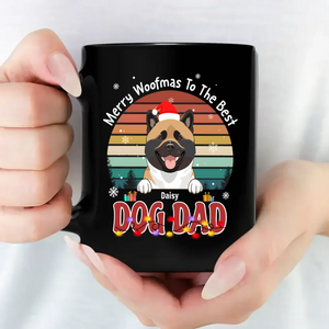 One-of-a-kind Dog Dad Mug - Merry Woofmas To The Best - 89Prints