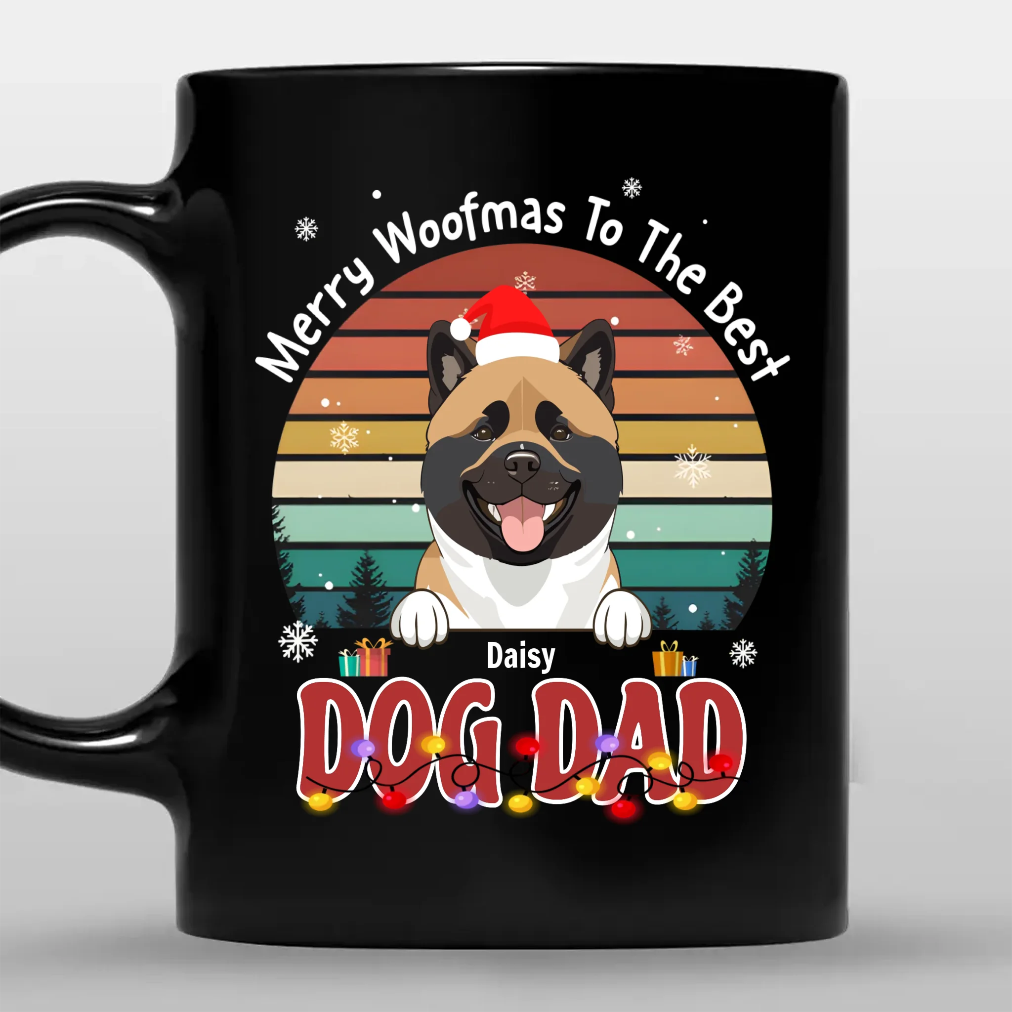 One-of-a-kind Dog Dad Mug - Merry Woofmas To The Best - 89Prints