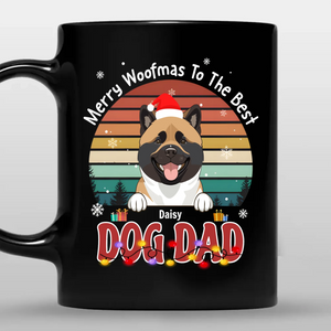 One-of-a-kind Dog Dad Mug - Merry Woofmas To The Best - 89Prints