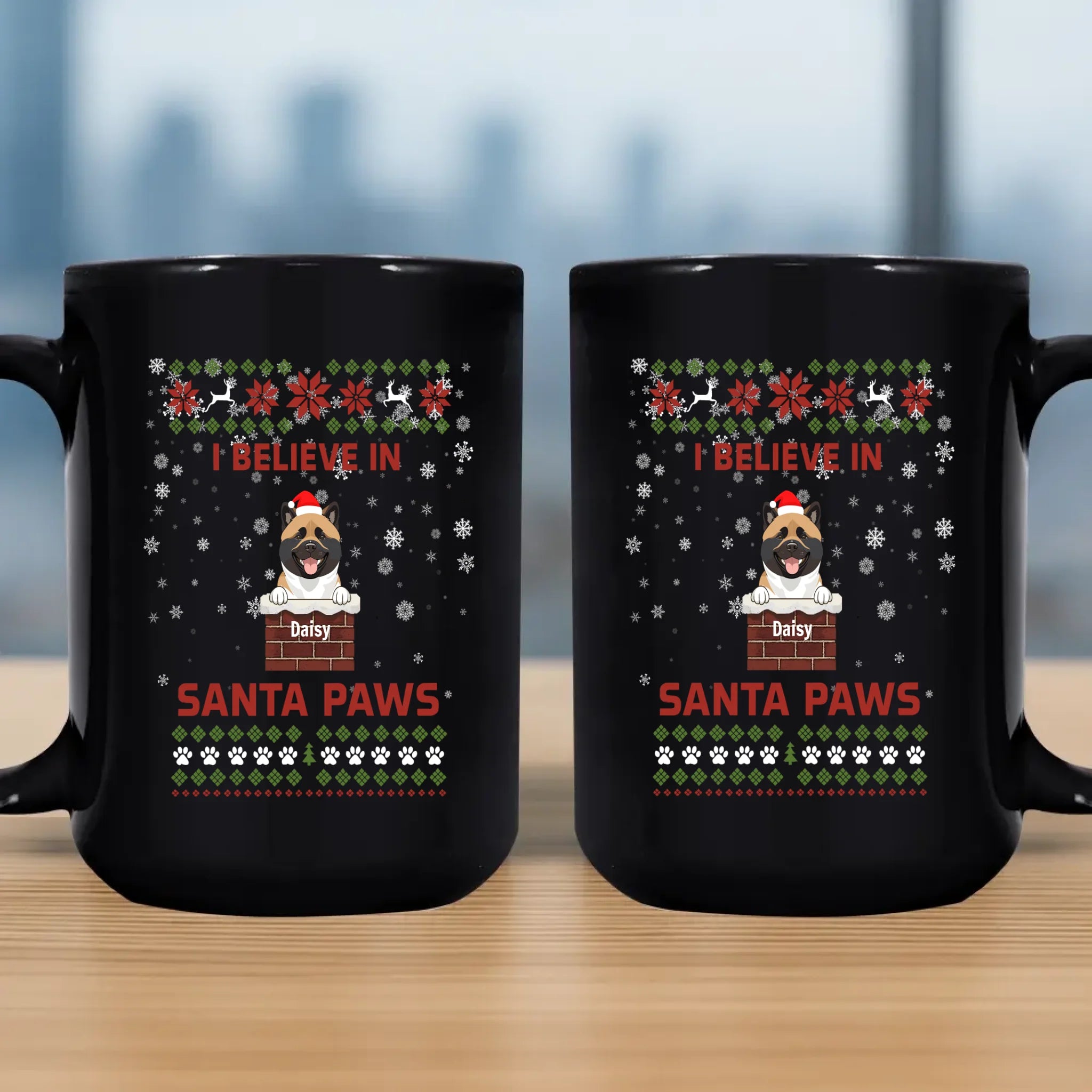 I Believe in Santa Paws Custom Dog Mug – Personalized Christmas Gift - 89Prints