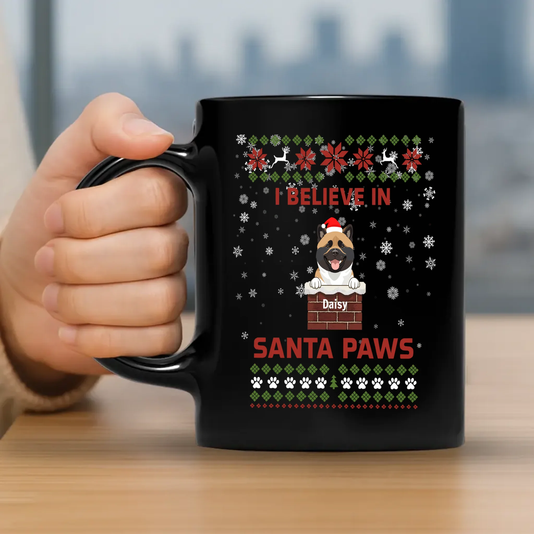 I Believe in Santa Paws Custom Dog Mug – Personalized Christmas Gift - 89Prints