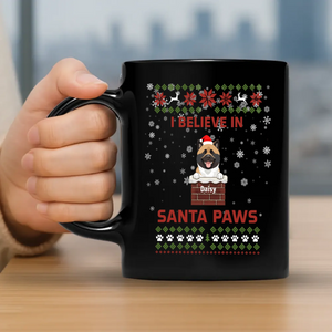 I Believe in Santa Paws Custom Dog Mug – Personalized Christmas Gift - 89Prints