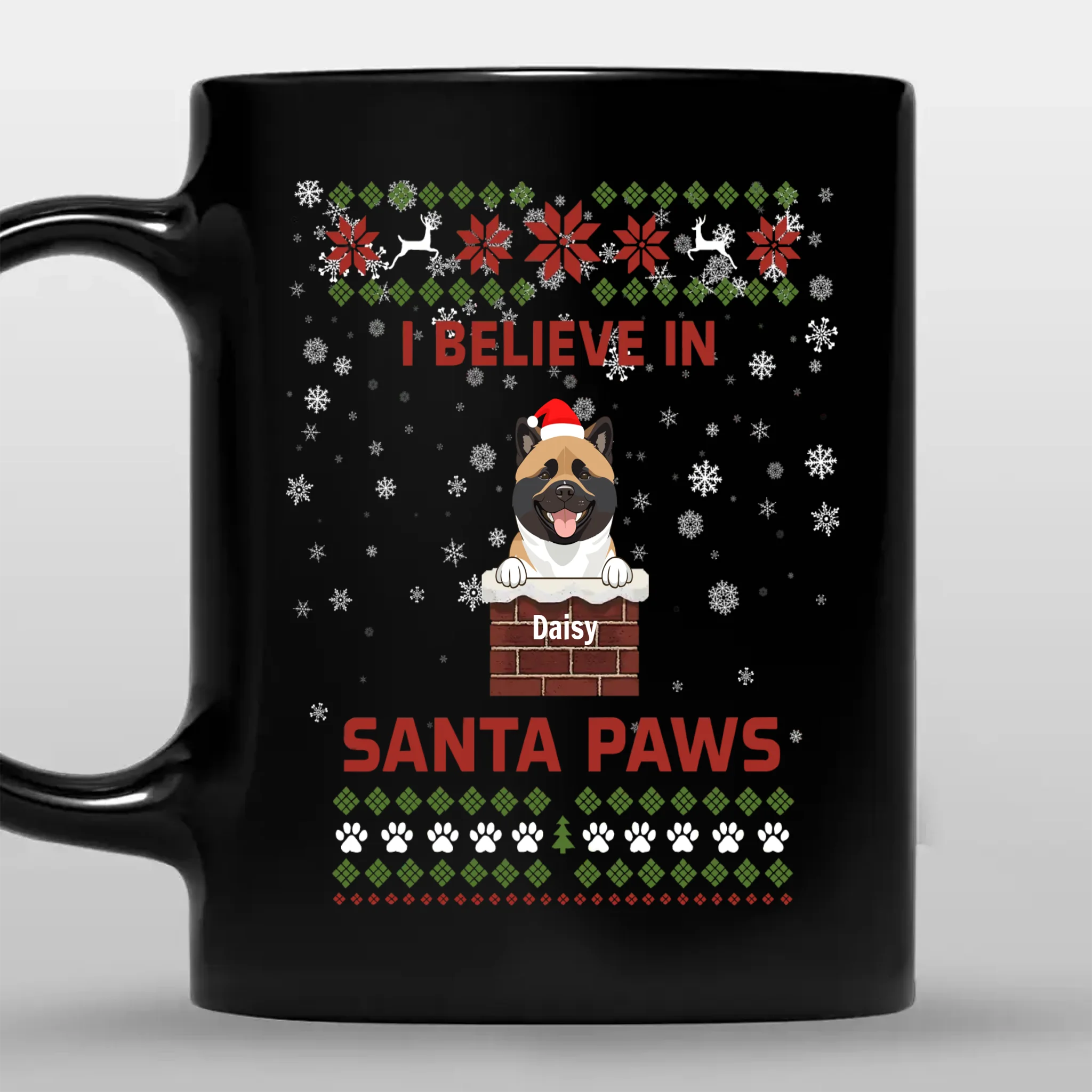 I Believe in Santa Paws Custom Dog Mug – Personalized Christmas Gift - 89Prints