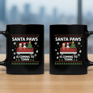 Santa Paws Is Coming To Town Dog Mug - Sentimental Christmas Personalised Gift - 89Prints