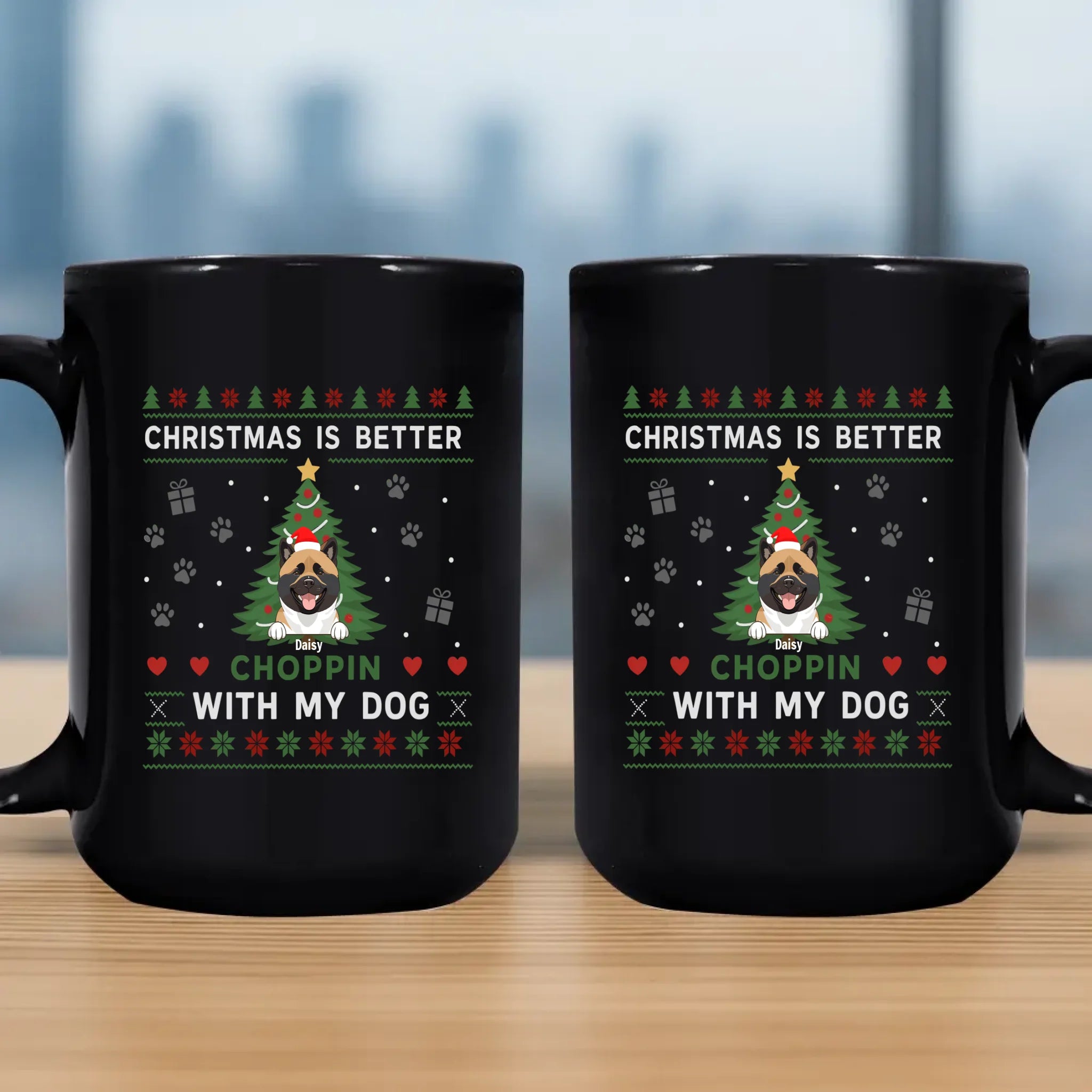 Touching Personalized Mug With Dog - Christmas Is Better With My Dog - 89Prints