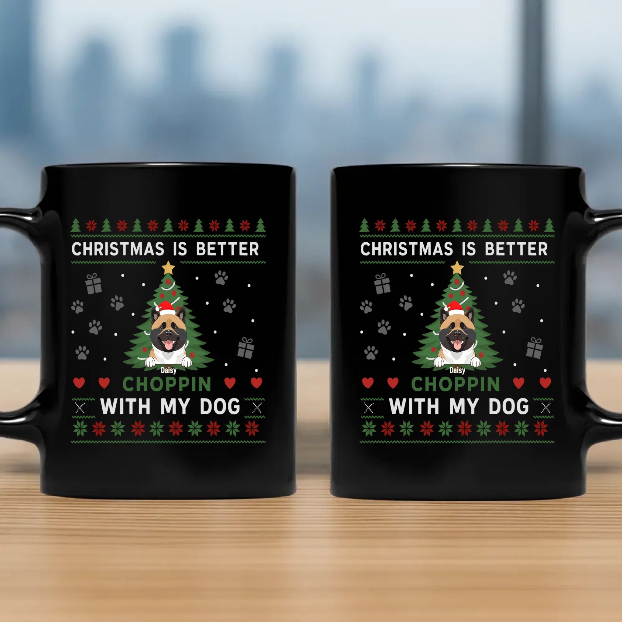 Touching Personalized Mug With Dog - Christmas Is Better With My Dog - 89Prints