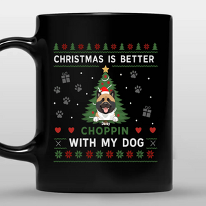 Touching Personalized Mug With Dog - Christmas Is Better With My Dog - 89Prints