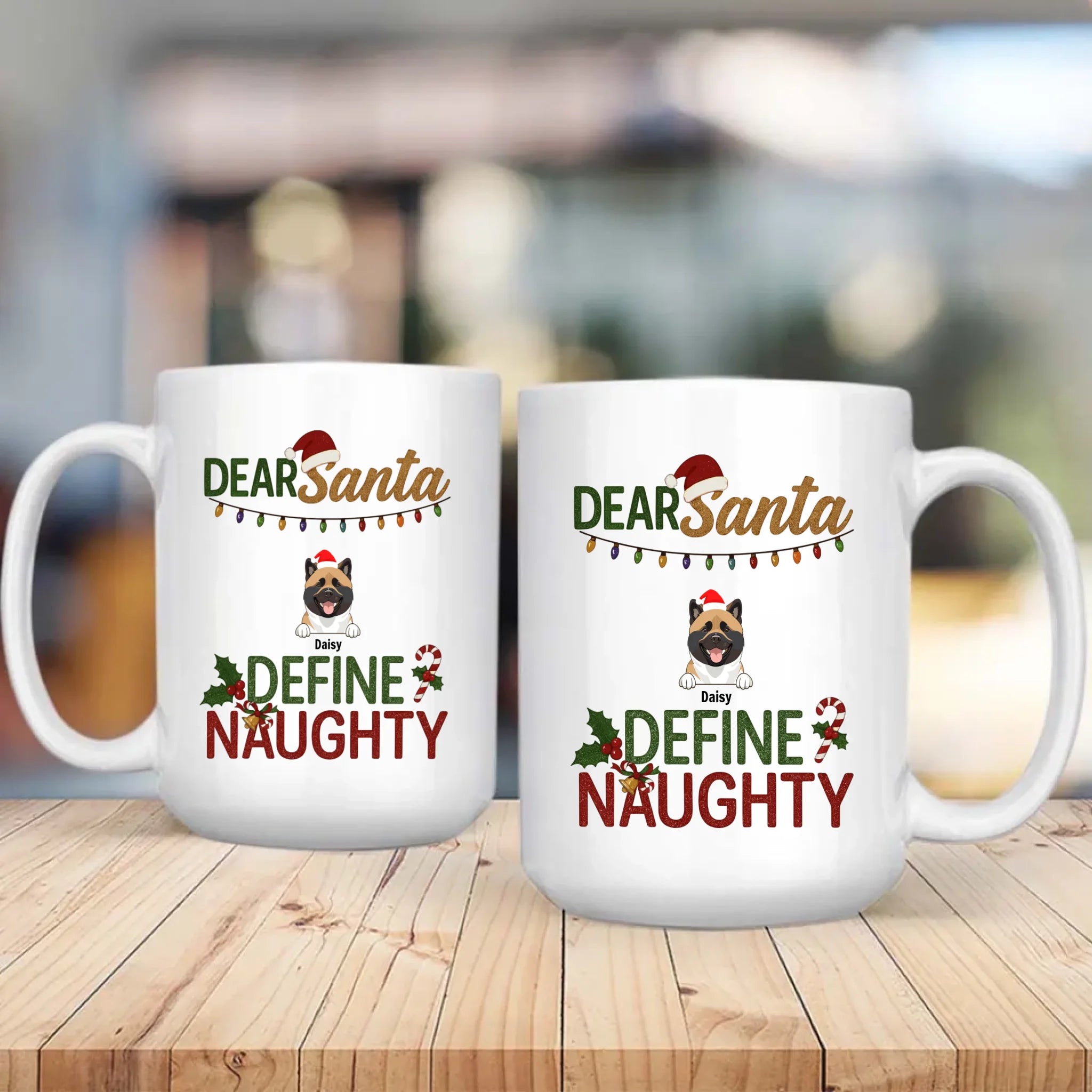 Special Mug With Dog Clipart – Dear Santa Define Naughty – 89Prints