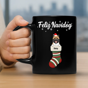 Feliz Navidog Dog Mug – Memorable Custom Christmas Gift - 89Prints