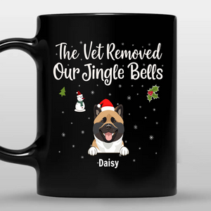 Personalized Dog Clipart Gift - The Vet Removed Our Jingle Bells Mug - 89Prints