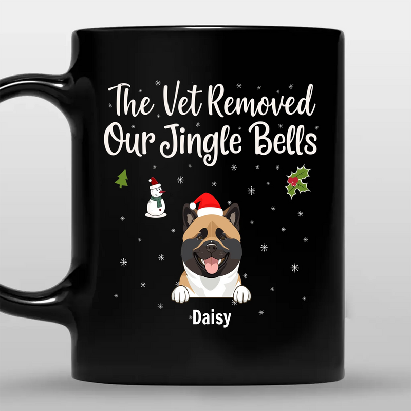 Personalized Dog Clipart Gift - The Vet Removed Our Jingle Bells Mug - 89Prints