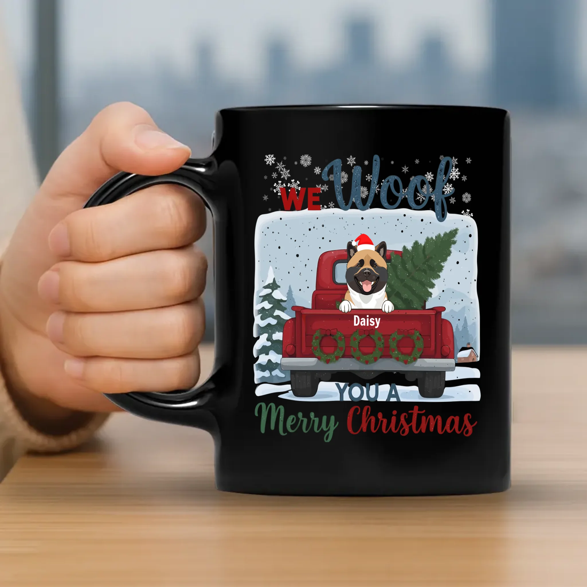 We Woof You A Merry Christmas Dog Mug – Unique Holiday Gift - 89Prints