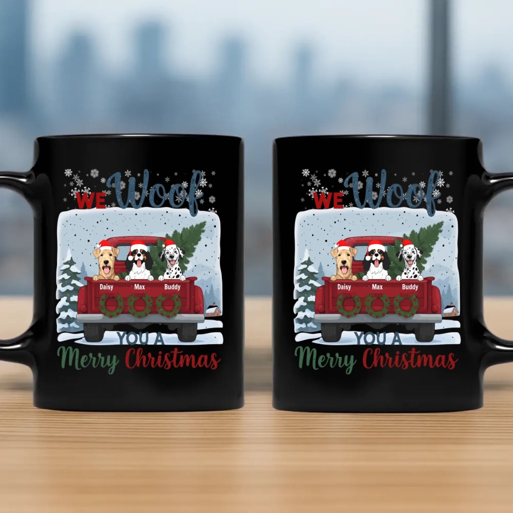 We Woof You A Merry Christmas Dog Mug – Unique Holiday Gift - 89Prints