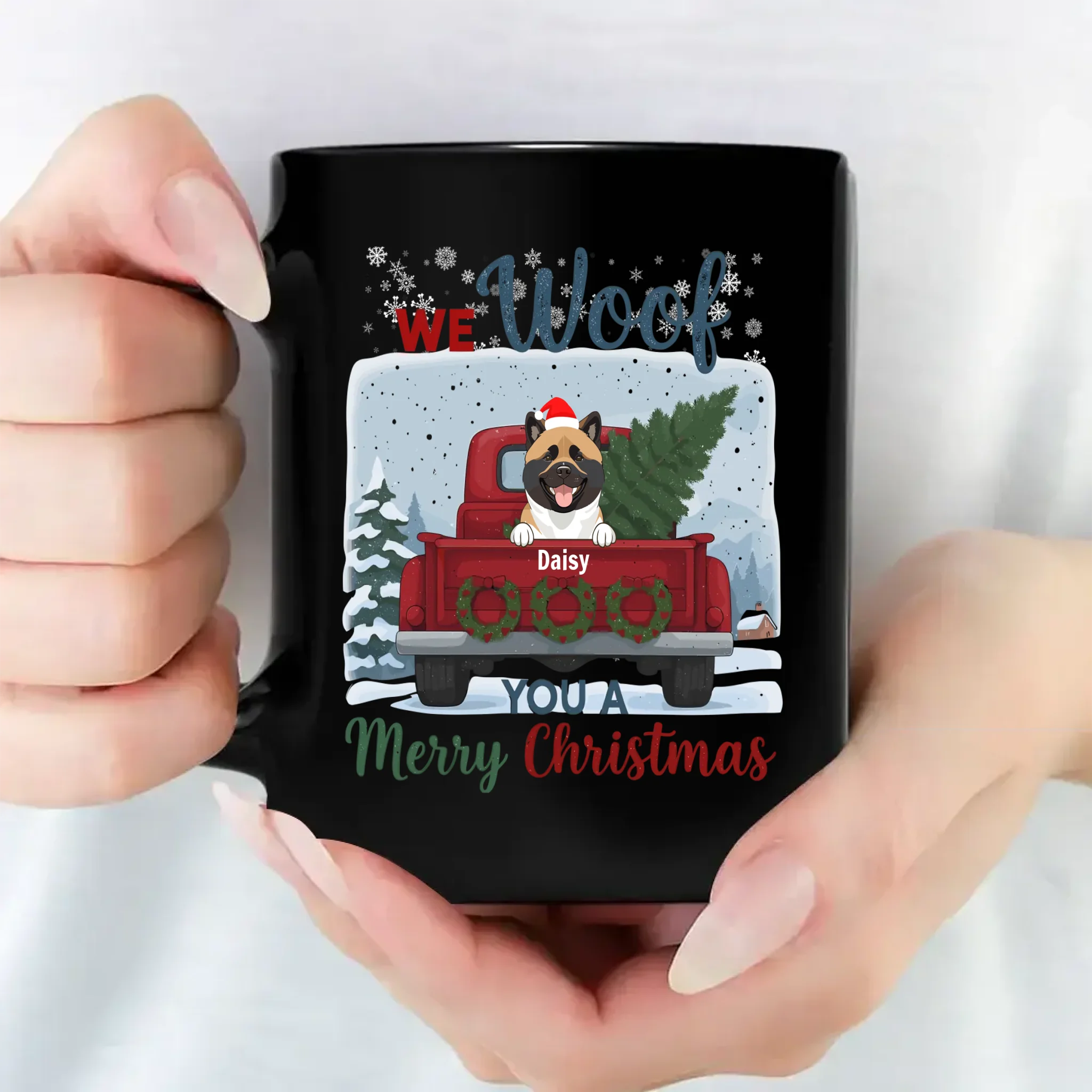 We Woof You A Merry Christmas Dog Mug – Unique Holiday Gift - 89Prints