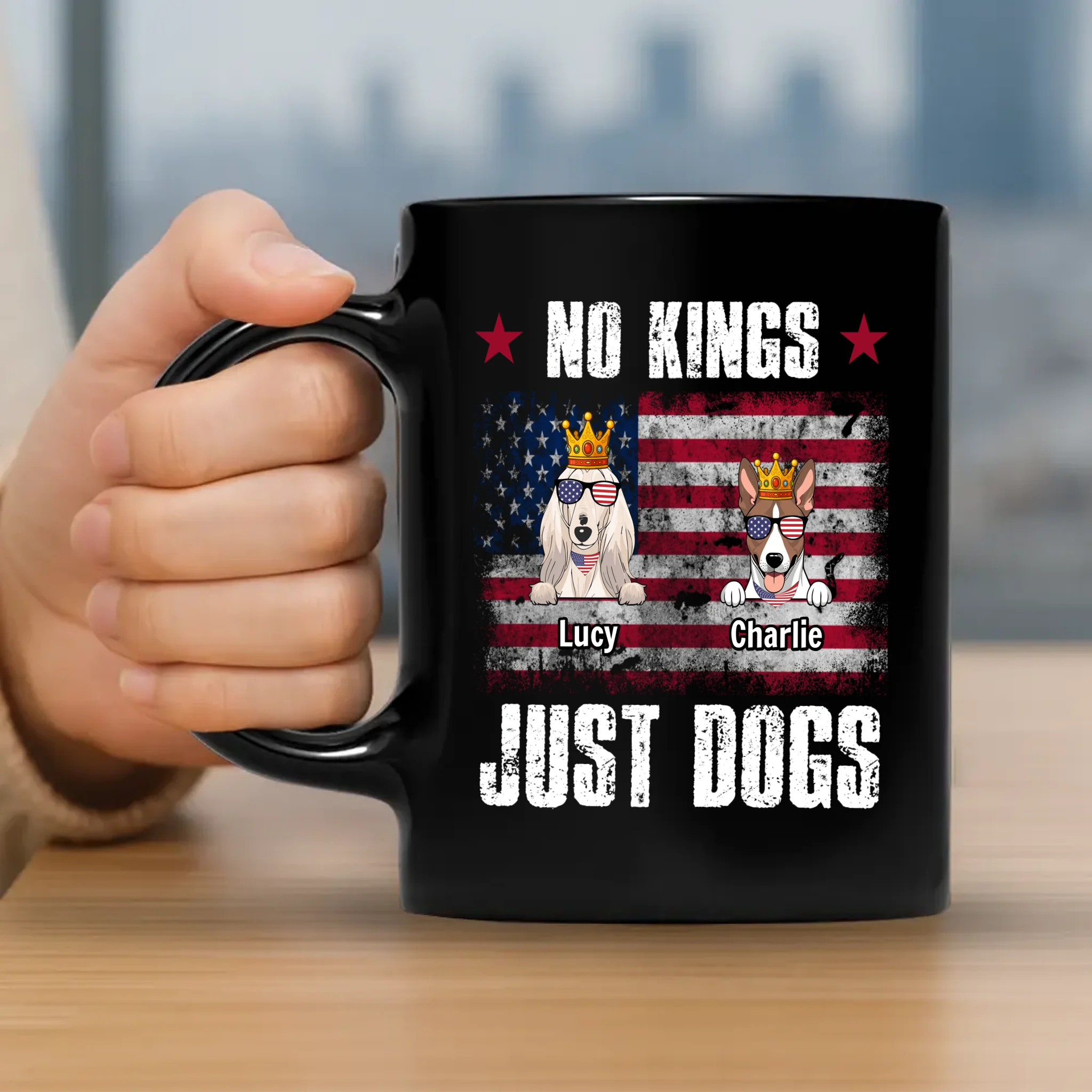 No Kings, Just Dogs - One-of-a-kind Mug With Your Dog On It - 89Prints