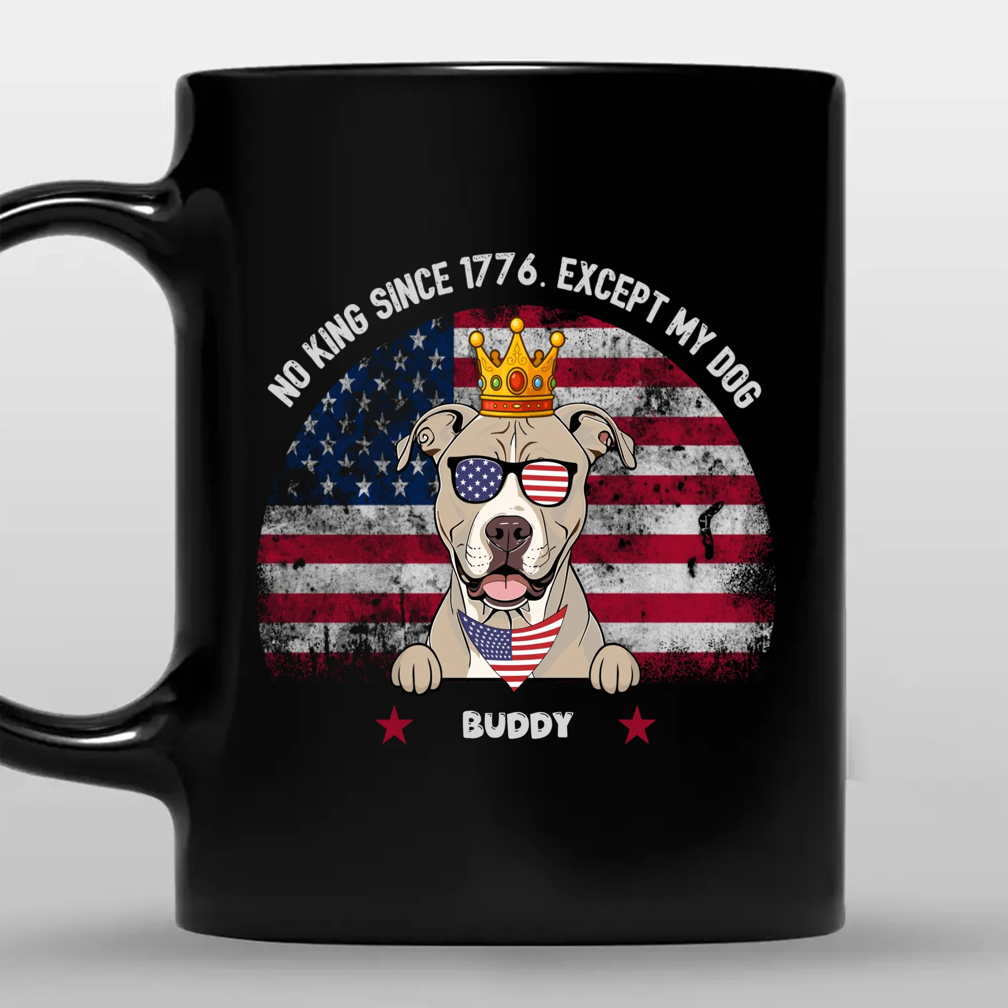 No King Since 1776. Except My Dog - Individualized Dog Memorial Mug - 89Prints