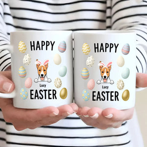 Signature Custom Dog Mug With Easter Eggs - Happy Easter Gift - 89Prints
