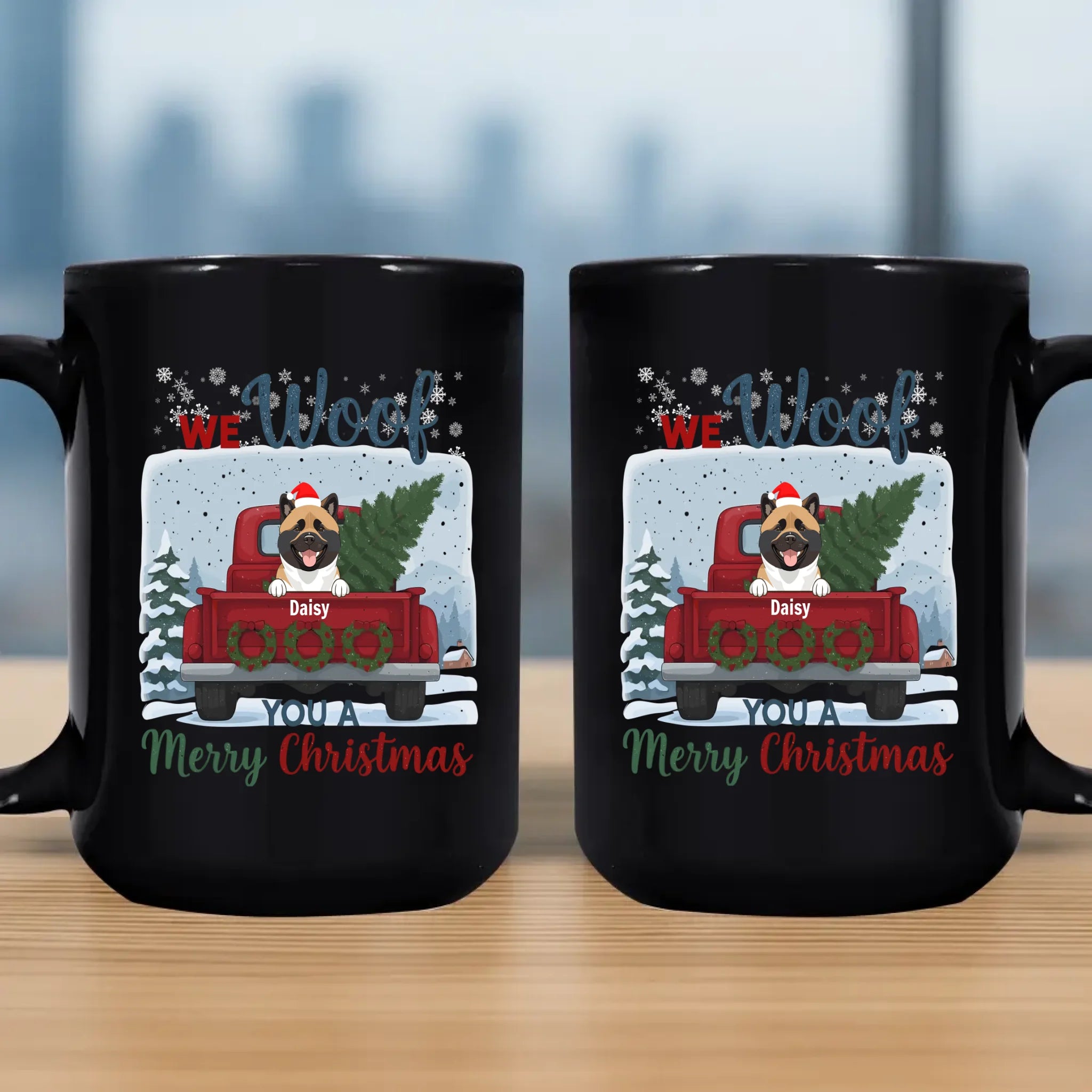 We Woof You A Merry Christmas Dog Mug – Unique Holiday Gift - 89Prints
