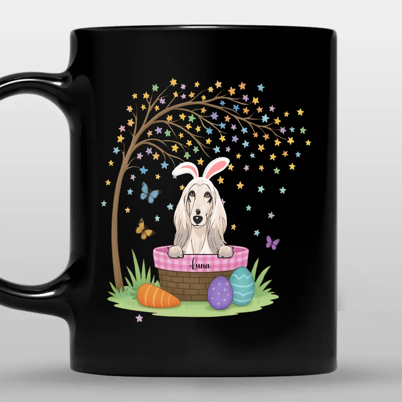Pet-themed Custom Dog Mug – Personalized With Names & Breeds Easter Gift - 89Prints